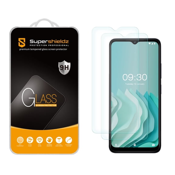 (2 Pack) Supershieldz Designed for Nuu X7 Plus Tempered Glass Screen Protector, Anti Scratch, Bubble Free