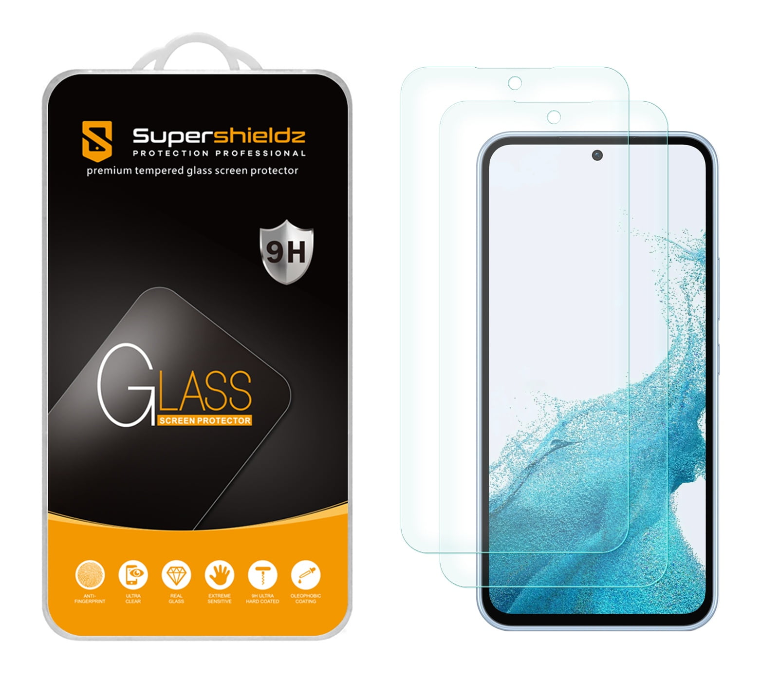 (2 Pack) Supershieldz Designed for Samsung Galaxy A54 5G Tempered Glass Screen Protector, Anti Scratch, Bubble Free