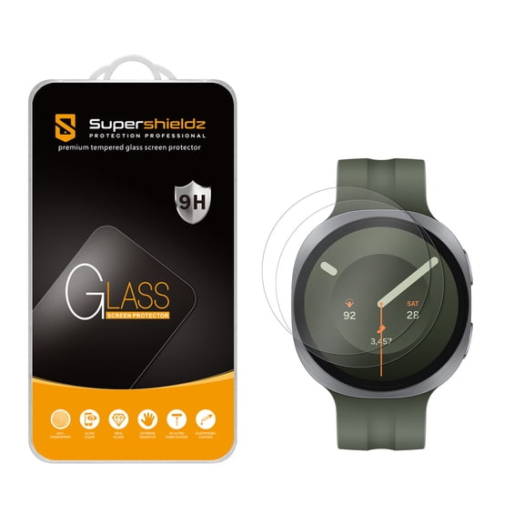 (2 Pack) Supershieldz Designed for Samsung Galaxy Watch 9/ 8 (44mm) Tempered Glass Screen Protector, Anti Scratch, Bubble Free