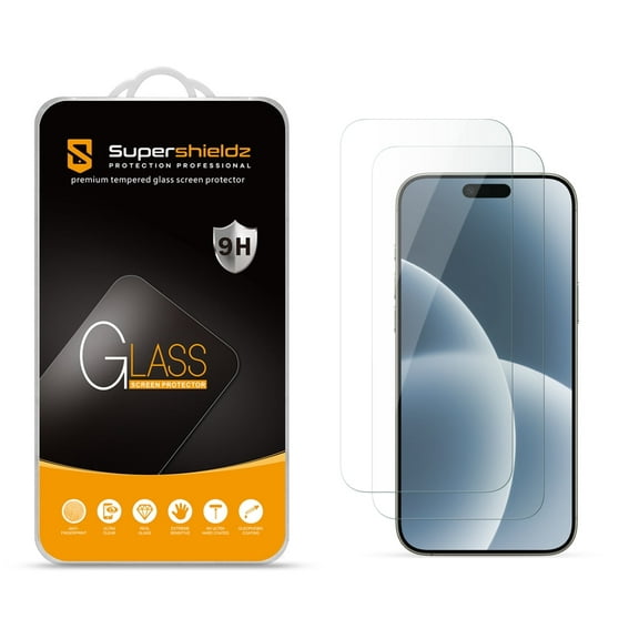 (2 Pack) Supershieldz Designed for iPhone Air Tempered Glass Screen Protector, Anti Scratch, Bubble Free