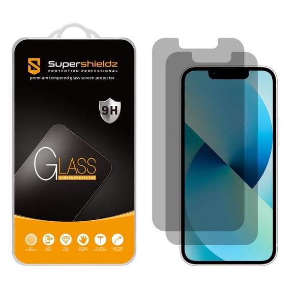 Supershieldz Designed for iPhone 13 Mini (5.4 inch) (Privacy) Anti Spy Tempered Glass, Anti Scratch, Bubble Free (2 Pack)