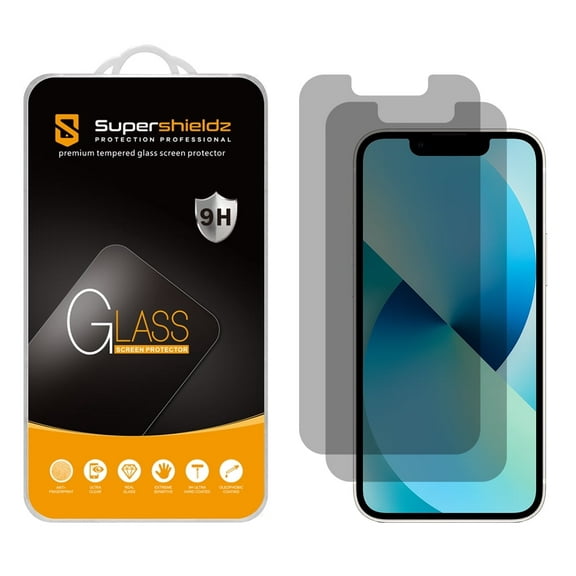 [2-Pack] Supershieldz (Privacy) Anti-Spy for iPhone 13 Mini (5.4 inch) Tempered Glass Screen Protector, Anti-Scratch, Bubble Free