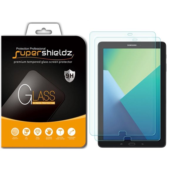 [2-Pack] Supershieldz for Samsung Galaxy Tab A 10.1 (S Pen Version) [SM-P580/SM-P585] Tempered Glass Screen Protector, Anti-Scratch, Anti-Fingerprint, Bubble Free