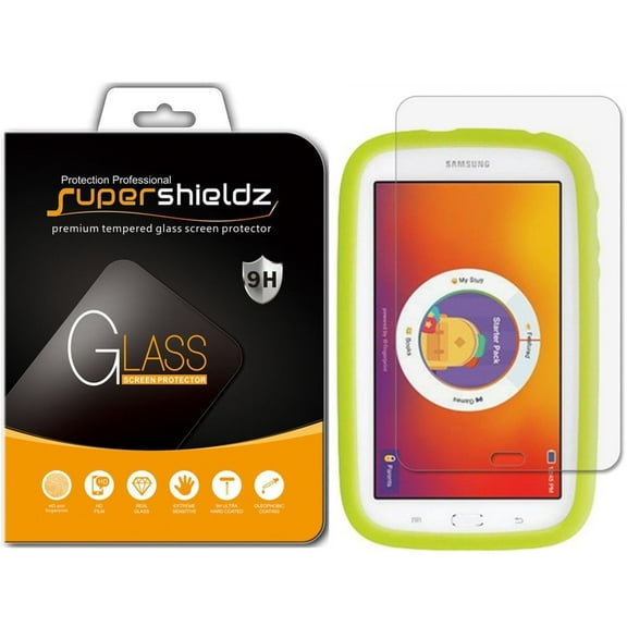 [2-Pack] Supershieldz for Samsung Galaxy Tab E Lite/ Galaxy Kids Tab E Lite 7-inch Tempered Glass Screen Protector, Anti-Scratch, Anti-Fingerprint, Bubble Free