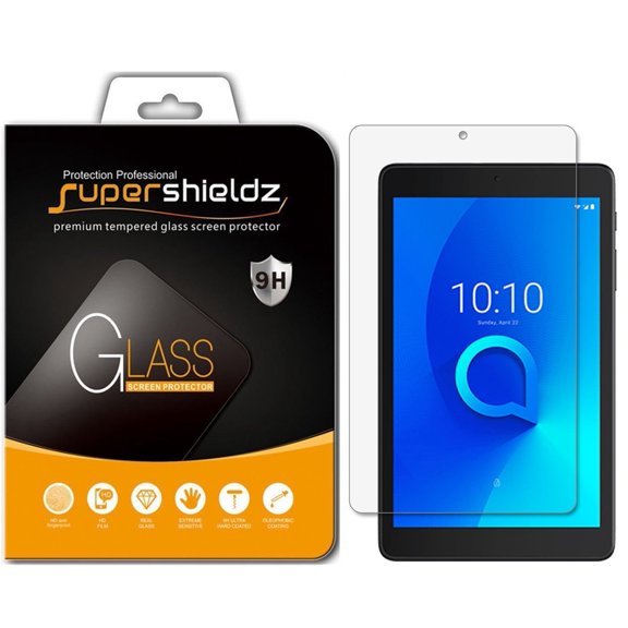[2-Pack] Supershieldz for Alcatel 3T 8 inch Tempered Glass Screen Protector, Anti-Scratch, Anti-Fingerprint, Bubble Free