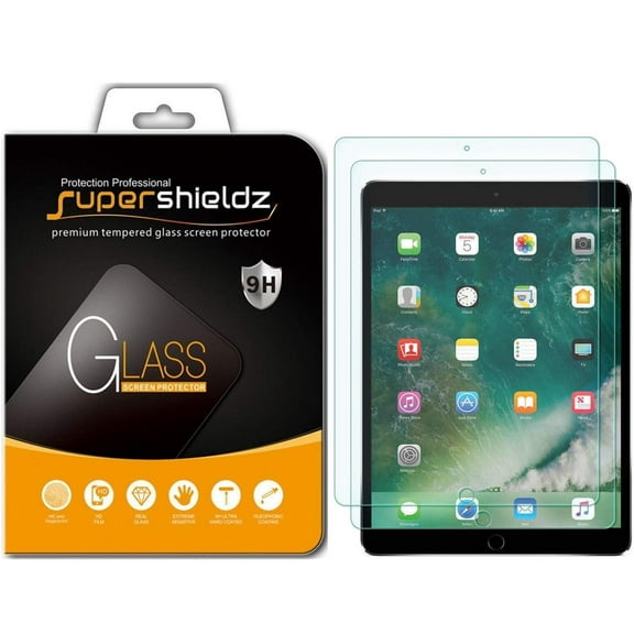 [2-Pack] Supershieldz for Apple iPad Pro 12.9 Inch (2015-2017) Tempered Glass Screen Protector, Anti-Scratch, Anti-Fingerprint, Bubble Free