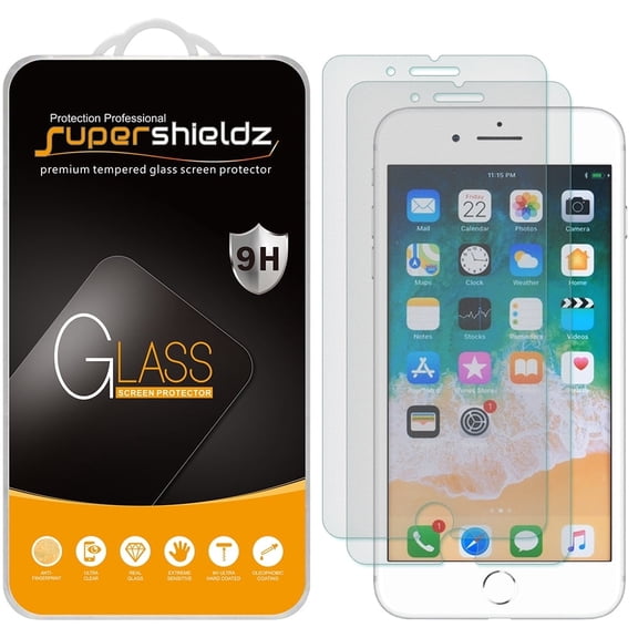 (2 Pack) Supershieldz for Apple iPhone 8 Plus / iPhone 7 Plus Anti-Glare (Matte) Tempered Glass Screen Protector, Anti-Scratch, Bubble Free