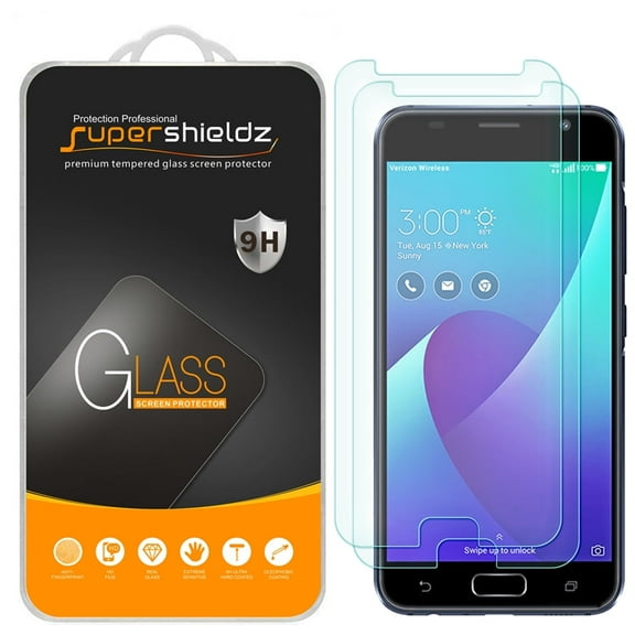 [2-Pack] Supershieldz for Asus ZenFone V (Verizon) Tempered Glass Screen Protector, Anti-Scratch, Anti-Fingerprint, Bubble Free