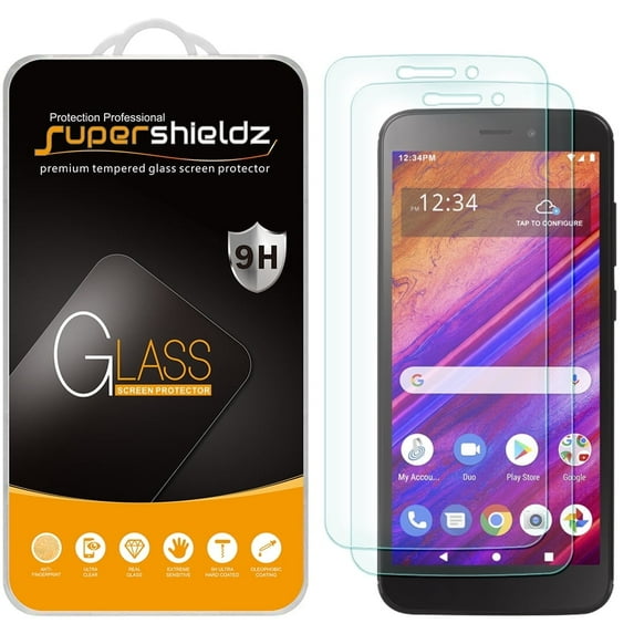 (2 Pack) Supershieldz for BLU View 1 Tempered Glass Screen Protector, Anti Scratch, Bubble Free
