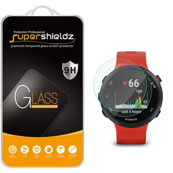 [2-Pack] Supershieldz for Garmin Forerunner 55 / 45/ 45s Tempered Glass Screen Protector, Anti-Scratch, Anti-Fingerprint, Bubble Free