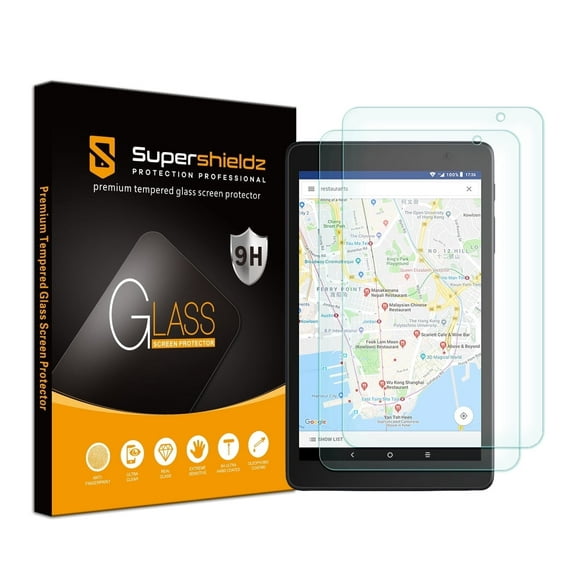 [2-Pack] Supershieldz for Gateway 8 inch Tablet (GATA30812 Model Only) Tempered Glass Screen Protector, Anti-Scratch, Anti-Fingerprint, Bubble Free