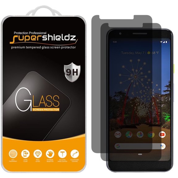 Supershieldz Designed for Google Pixel 3a XL (Privacy) Anti Spy Tempered Glass, Anti Scratch, Bubble Free (2 Pack)