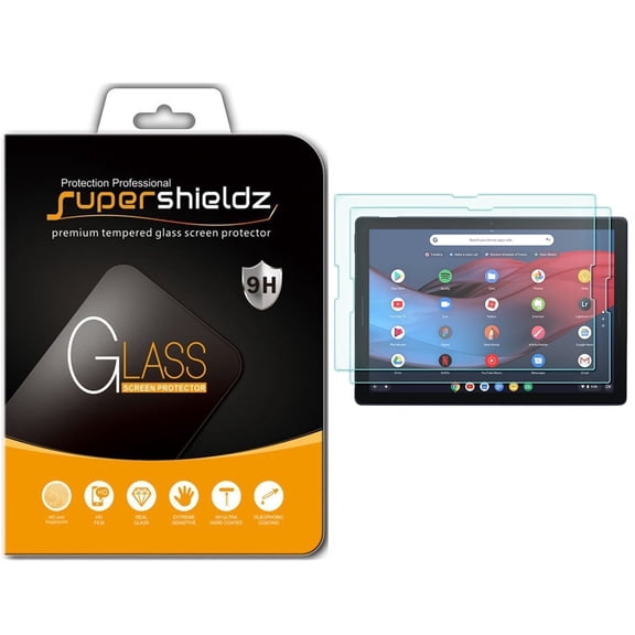 [2-Pack] Supershieldz for Google Pixel Slate Tempered Glass Screen Protector, Anti-Scratch, Anti-Fingerprint, Bubble Free