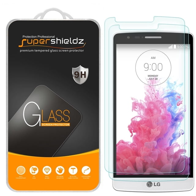[2-Pack] Supershieldz for LG G3 Tempered Glass Screen Protector, Anti ...