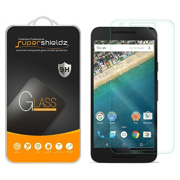 [2-Pack] Supershieldz for LG Nexus 5X Tempered Glass Screen Protector, Anti-Scratch, Anti-Fingerprint, Bubble Free