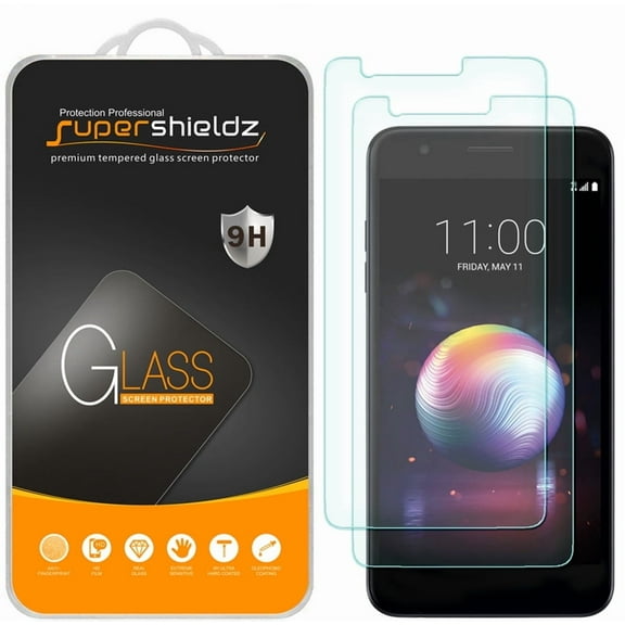 [2-Pack] Supershieldz for LG Premier Pro LTE Tempered Glass Screen Protector, Anti-Scratch, Anti-Fingerprint, Bubble Free