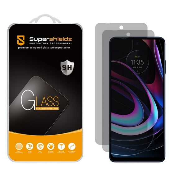 [2-Pack] Supershieldz for Motorola Edge 2021 / Motorola Edge 5G UW Privacy Anti-Spy Tempered Glass Screen Protector, Anti-Scratch, Bubble Free