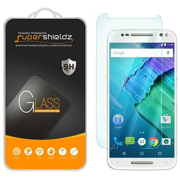 [2-Pack] Supershieldz for Motorola Moto X Pure Edition Tempered Glass Screen Protector, Anti-Scratch, Anti-Fingerprint, Bubble Free