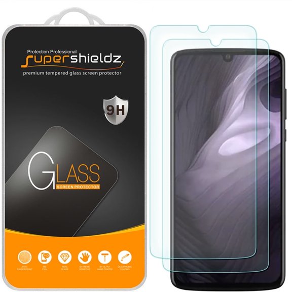 [2-Pack] Supershieldz for Motorola Moto Z4 Force Tempered Glass Screen Protector, Anti-Scratch, Anti-Fingerprint, Bubble Free