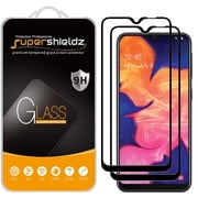 Supershieldz Designed for Samsung Galaxy A10e Tempered Glass Screen Protector, Anti Scratch, Bubble Free (Black) (2 Pack)