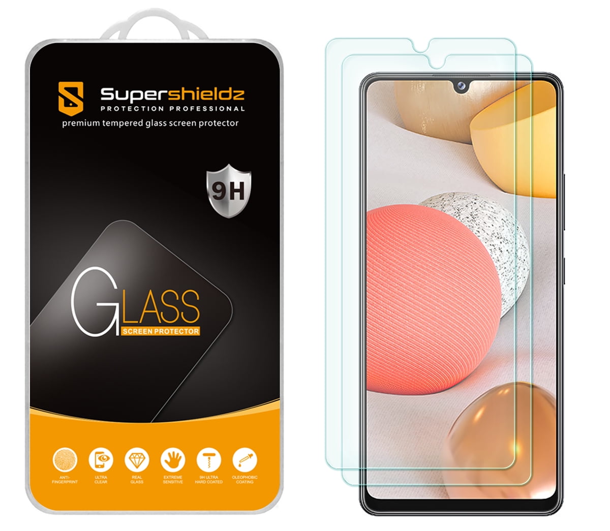 2-Pack] Supershieldz for Samsung Galaxy A42 5G Tempered Glass Screen  Protector, Anti-Scratch, Anti-Fingerprint, Bubble Free 
