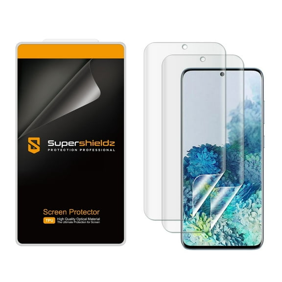 [2-Pack] Supershieldz for Samsung Galaxy S20 Plus 5G Screen Protector, Anti-Bubble High Definition (HD) Clear Shield