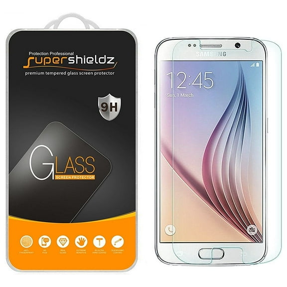 [2-Pack] Supershieldz for Samsung Galaxy S6 Tempered Glass Screen Protector, Anti-Scratch, Anti-Fingerprint, Bubble Free