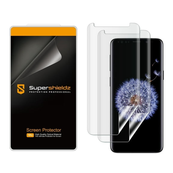 (2 Pack) Supershieldz Designed for Samsung Galaxy S9 Screen Protector, [Full Screen Coverage] Anti-Bubble High Definition (HD) Clear Shield