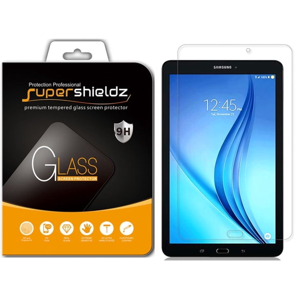 [2-Pack] Supershieldz for Samsung Galaxy Tab E 8.0 inch Tempered Glass Screen Protector, Anti-Scratch, Anti-Fingerprint, Bubble Free