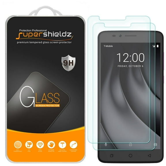 [2-Pack] Supershieldz for T-Mobile "REVVL Plus" Tempered Glass Screen Protector, Anti-Scratch, Anti-Fingerprint, Bubble Free