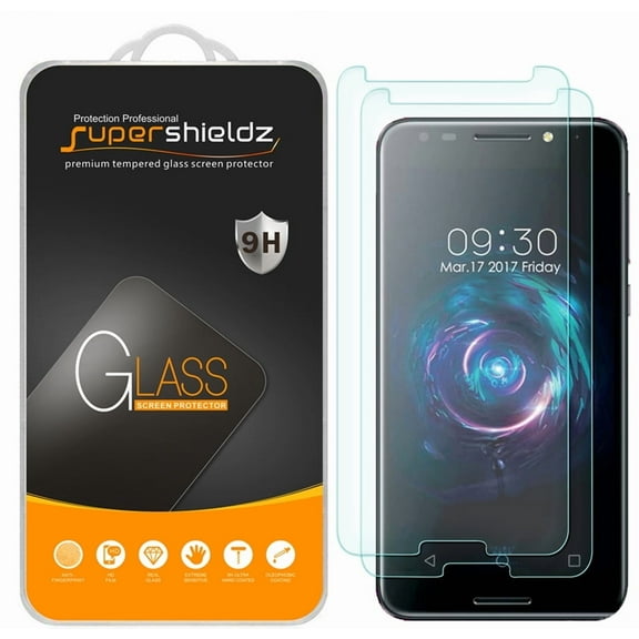 [2-Pack] Supershieldz for T-Mobile REVVL Tempered Glass Screen Protector, Anti-Scratch, Anti-Fingerprint, Bubble Free