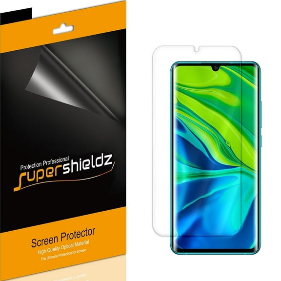 [2-Pack] Supershieldz for Xiaomi Mi Note 10 and Mi Note 10 Pro Screen Protector, Anti-Bubble High Definition (HD) Clear Shield