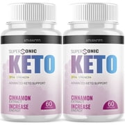 2 Pack Supersonic Keto - Supplement for Weight Loss - Energy & Focus Boosting Dietary Supplements for Weight Management & Metabolism - Advanced Fat Burn Raspberry Ketones Pills - 120 Capsules