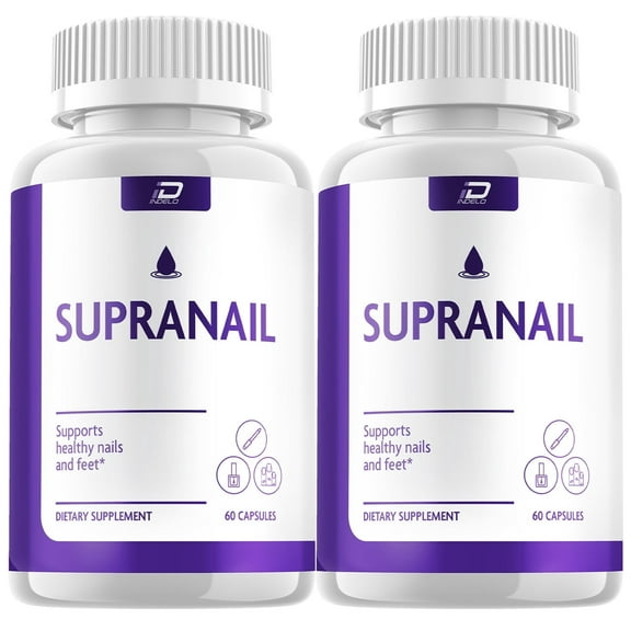 (2 Pack) Supranail Capsules for Women and Men - Official Supra Nail Pills Formula for Nail Health Support, Maximum Strength with Vitamin C, Biotin, Zinc & Niacin, SupraNail Reviews (120 Capsules)