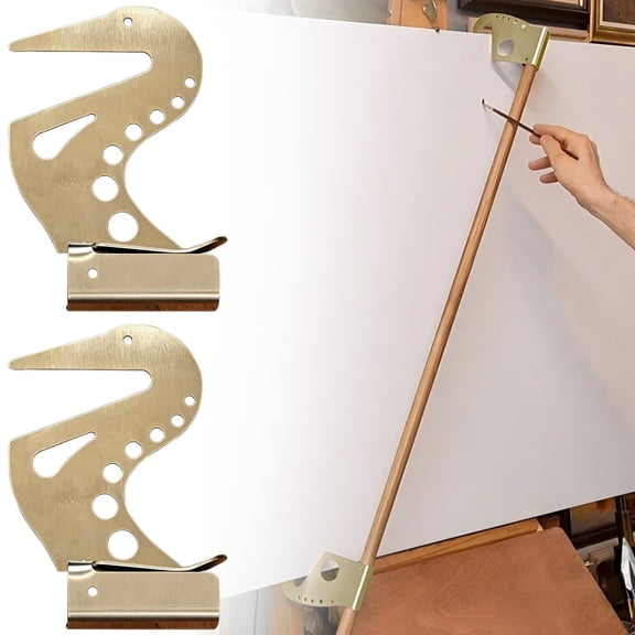 2 Pack Swan Shaped Paint Brush Holder, Stainless Steel Easel Brush Rest, Clip-On Art Tool Holder for Canvas Painting, Artists, Acrylic Oil Watercolor Art Supplies