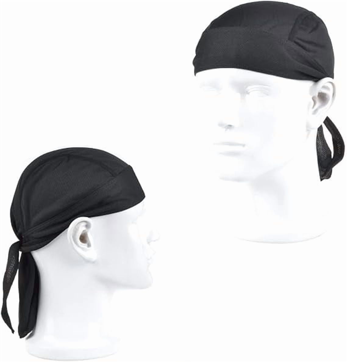 2 Pack Sweat Wicking Doo Rag, Cooling Dew Rag Helmet Liner, Large ...
