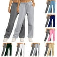 thumbnail image 1 of 2 Pack Sweatpants For Women Casual Sanitary Loose Sports Solid Color Gray Sweatpants S-2XL, 1 of 9