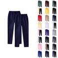 thumbnail image 1 of 2 Pack Sweatpants for Men 2025 Fall Winter Straight Leg Drawstring Joggers with Pockets Mens Casual Pants Trousers, 1 of 4