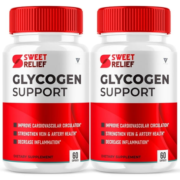 (2 Pack) Sweet Relief Glycogen Support and Joint Relief Advanced Supplement Blood Vessel Relief Sweet Releaf (120 Capsules)