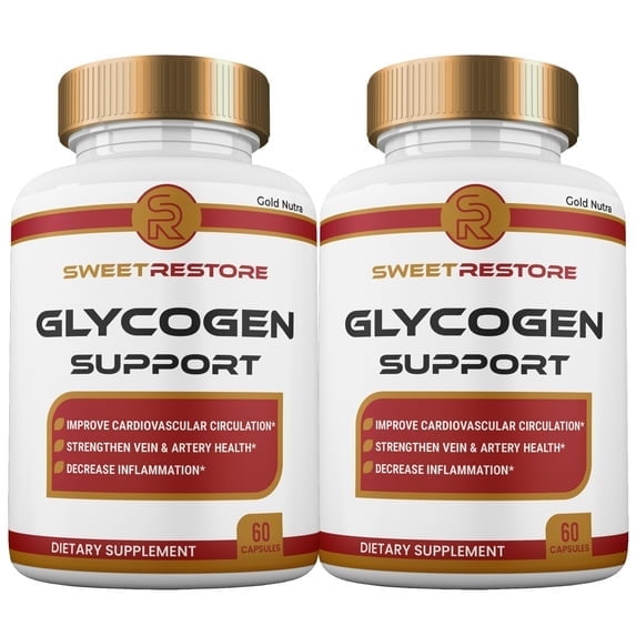 (2 Pack) Sweet Restore Glycogen Support Capsules, Advanced Glyco Pills Formula Max Strength Blood Health Supplement, 60 Capsules