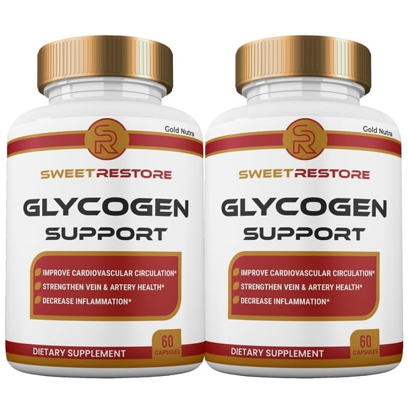 (2 Pack) Sweet Restore Glycogen Support Capsules, Advanced Glyco Pills Formula Max Strength Blood Health Supplement, 60 Capsules
