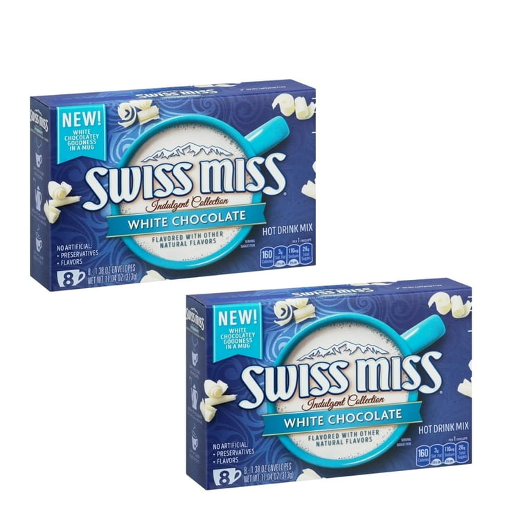 Swiss Miss Hot Drink Mix, White Chocolate, 2 Pack, 16 Total