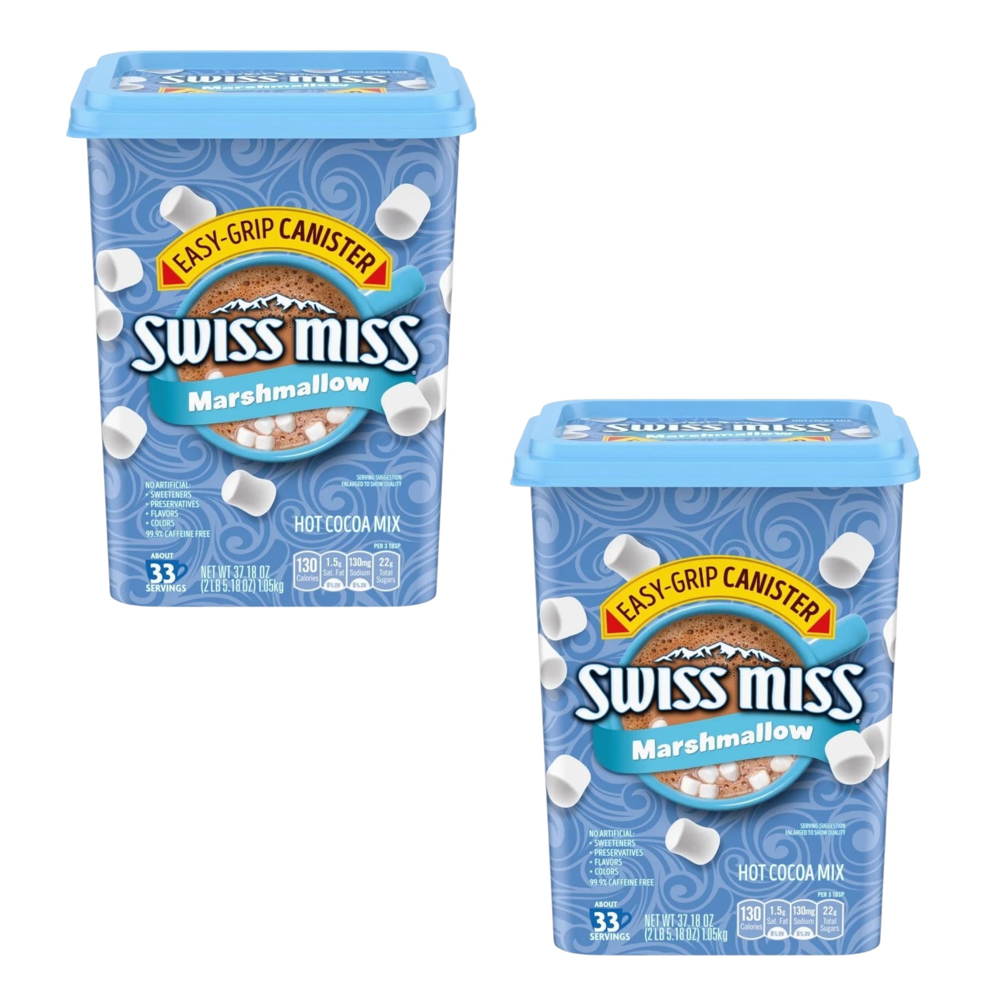 2 Pack ) Swiss Miss Marshmallow Hot Cocoa Drink Mix Easy-Grip