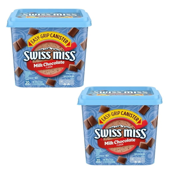 ( 2 Pack ) Swiss Miss Milk Chocolate Flavor Hot Cocoa Mix Canister, 22.23 Oz (Total of 44.46 Oz )
