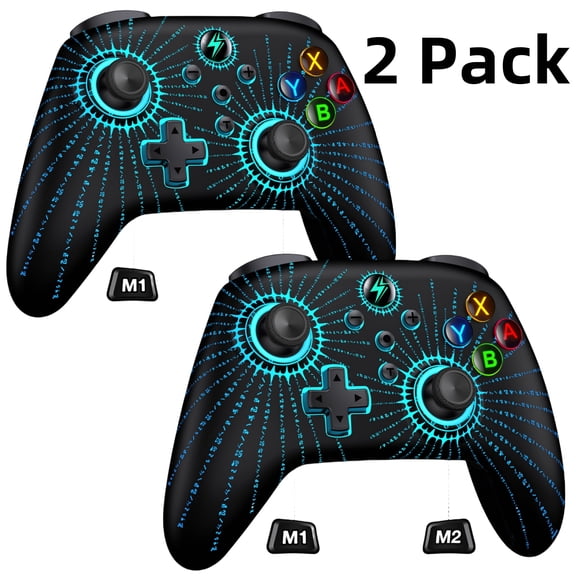 2 Pack Switch Controller,QQV Switch 2 Controller Replacement for Switch Pro Controller,Switch Controllers Remote with Adjustable TURBO and Dual Motor Vibration