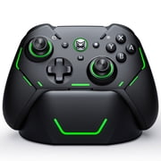Switch 2 Controller, QQV NC800 Wireless Pro Controller with Charging Dock, Hall Effect Joystick for Switch 2/OLED/Lite, Wake-Up, Turbo, RGB, Programmable Back Buttons