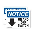 thumbnail image 1 of (2 Pack) On And Off Switch Sign With Symbol OSHA Notice Sign 18 Inch X 12 Inch Vinyl Label Decal Sticker Weather Resistant, UV Protected for Workplace, Business, and Construction Site,, 1 of 7
