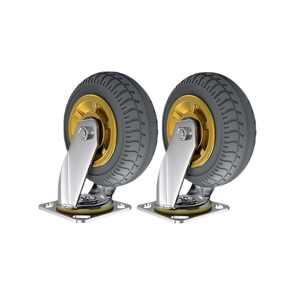 2 Pack Swivel Pneumatic Air Caster Wheels, Heavy Duty Swivel Industrial Farm Lawn Garden Wheels