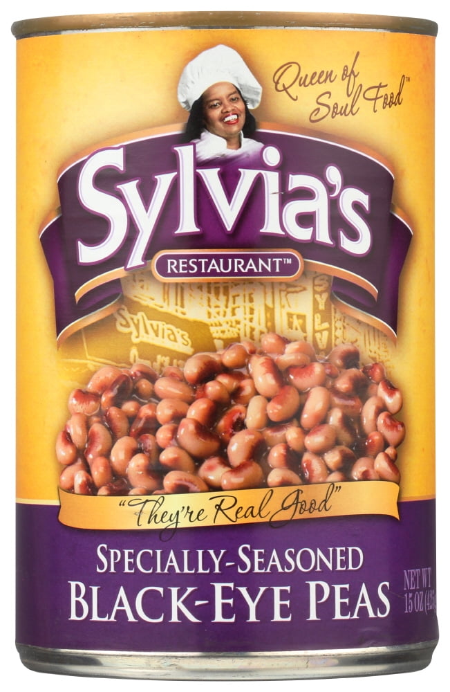 ( 2 Pack ) Sylvia's Restaurant Black Eye Peas, Specially Seasoned 15 Oz