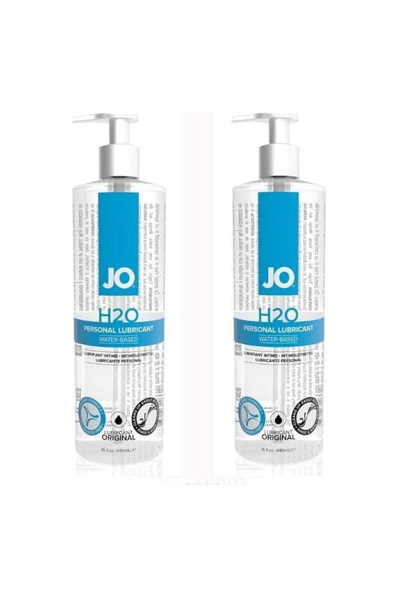 2 Pack System Jo H2O Water-Based Lubricant-16 oz